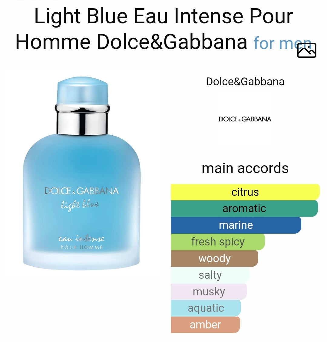 Tester Light Blue Eau Intense Pour Homme Dolce&Gabbana