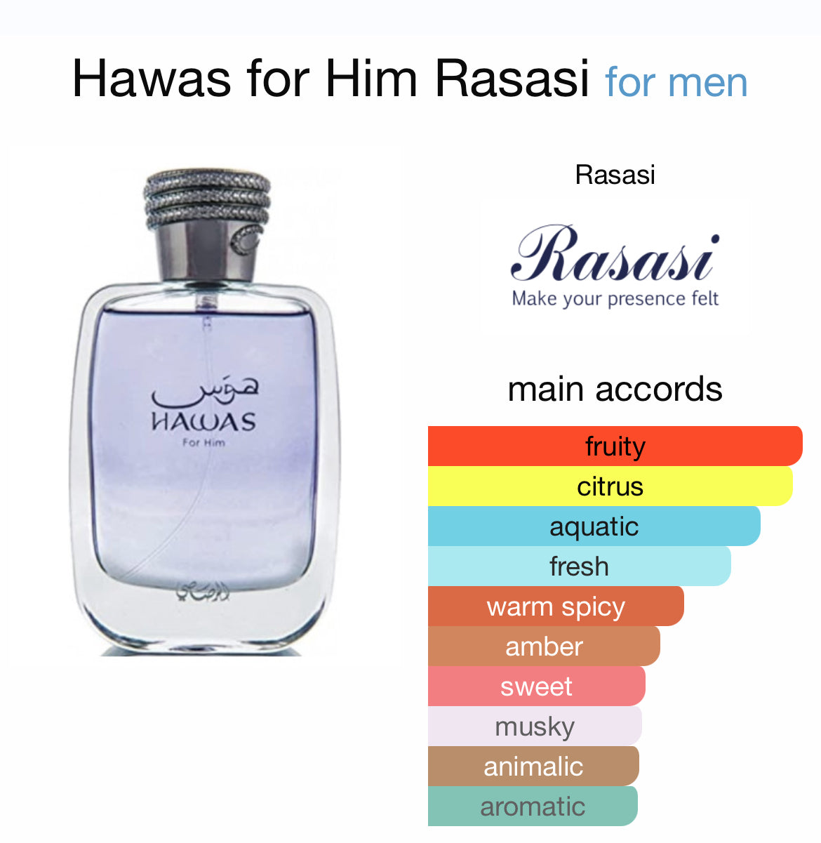 Rasasi Hawas For Him EDP 100ml