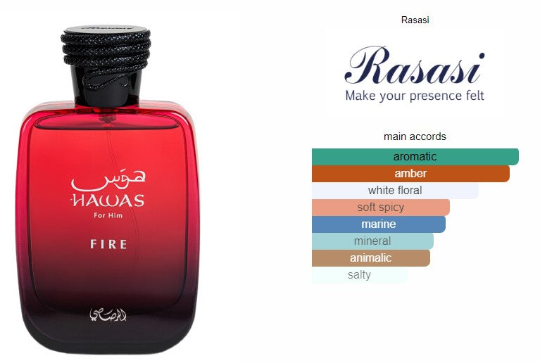 Hawas Fire Rasasi for women and men